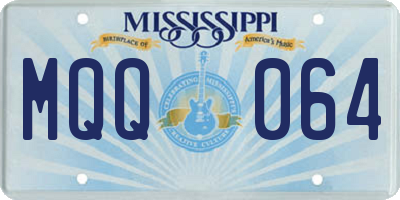 MS license plate MQQ064