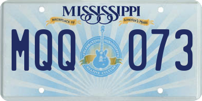 MS license plate MQQ073