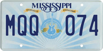 MS license plate MQQ074