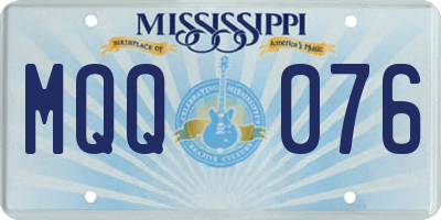 MS license plate MQQ076