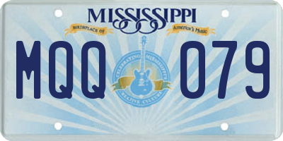 MS license plate MQQ079