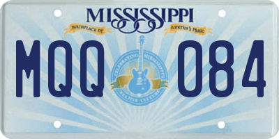 MS license plate MQQ084