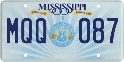 MS license plate MQQ087