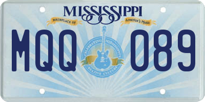MS license plate MQQ089