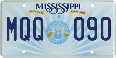 MS license plate MQQ090