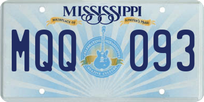 MS license plate MQQ093