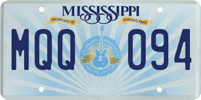 MS license plate MQQ094