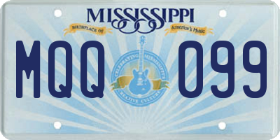 MS license plate MQQ099