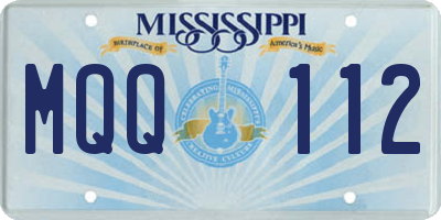 MS license plate MQQ112