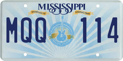 MS license plate MQQ114