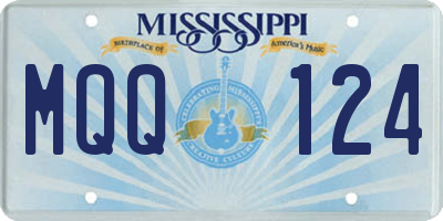 MS license plate MQQ124