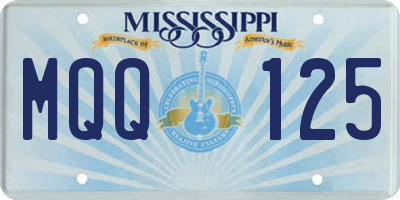 MS license plate MQQ125