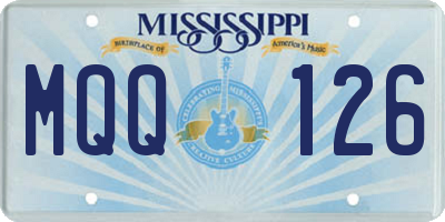 MS license plate MQQ126
