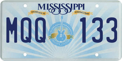 MS license plate MQQ133