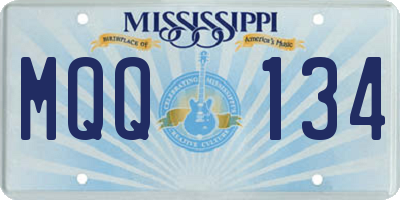 MS license plate MQQ134