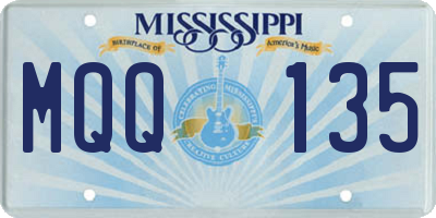 MS license plate MQQ135