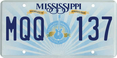 MS license plate MQQ137