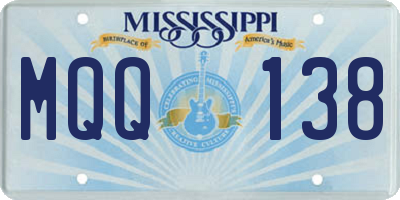 MS license plate MQQ138