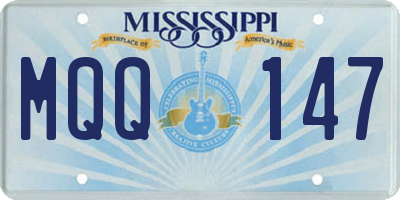 MS license plate MQQ147