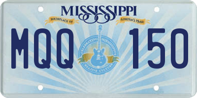 MS license plate MQQ150