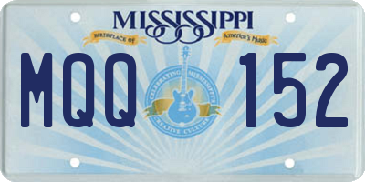 MS license plate MQQ152