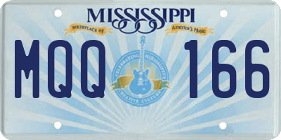 MS license plate MQQ166
