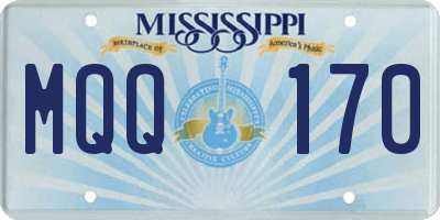 MS license plate MQQ170