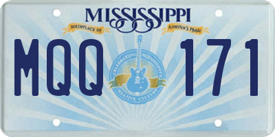 MS license plate MQQ171