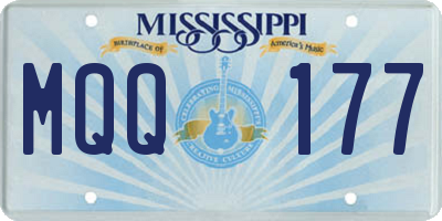 MS license plate MQQ177