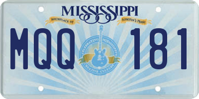 MS license plate MQQ181