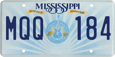 MS license plate MQQ184