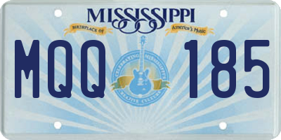 MS license plate MQQ185