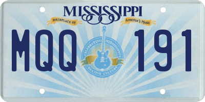 MS license plate MQQ191