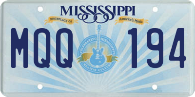MS license plate MQQ194