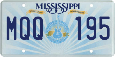 MS license plate MQQ195