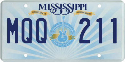 MS license plate MQQ211