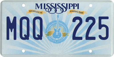 MS license plate MQQ225