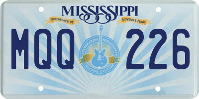 MS license plate MQQ226