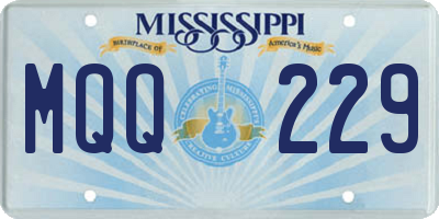 MS license plate MQQ229