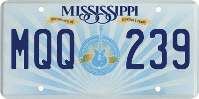 MS license plate MQQ239