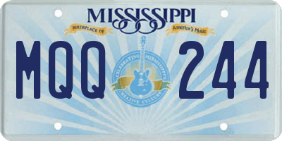 MS license plate MQQ244