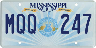 MS license plate MQQ247
