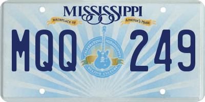 MS license plate MQQ249