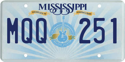 MS license plate MQQ251