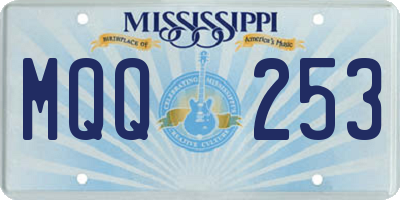 MS license plate MQQ253