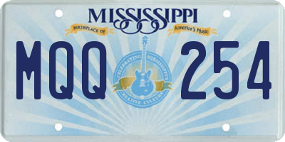 MS license plate MQQ254