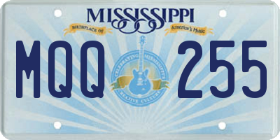 MS license plate MQQ255