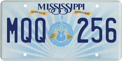 MS license plate MQQ256