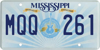 MS license plate MQQ261