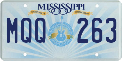 MS license plate MQQ263